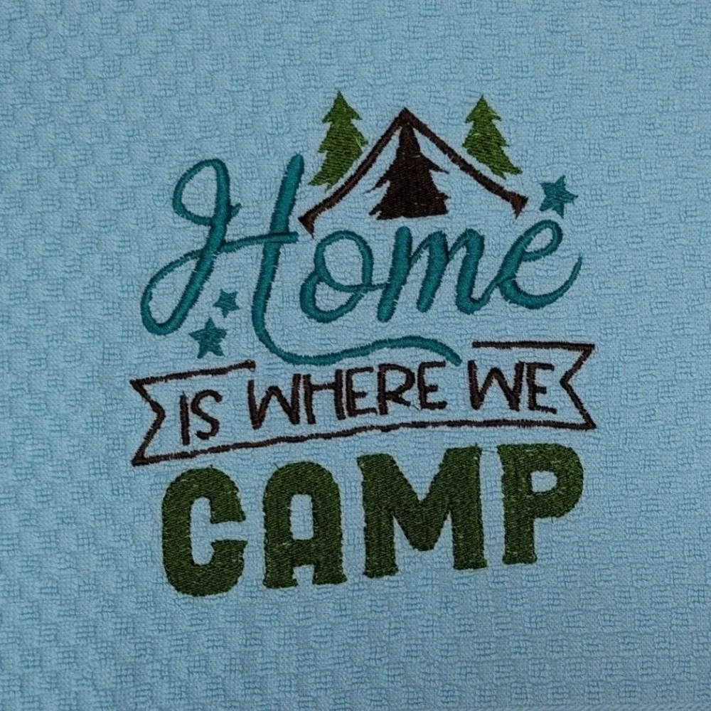 Home is Where We Camp Kitchen Bath Bar Hand Towel